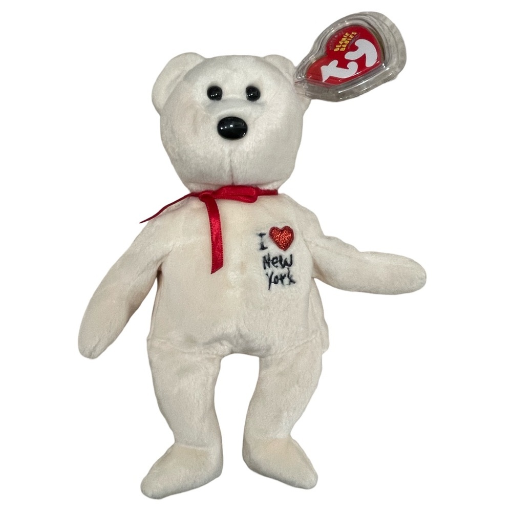 TY Beanie Babies White Bear Plush Toy